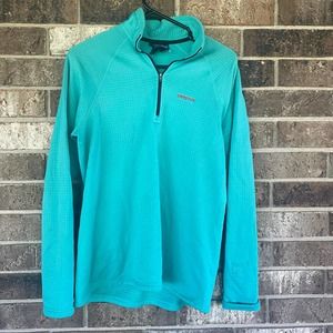 Patagonia 1/4 Zip Pullover Sweatshirt Long Sleeve Knitted Chest Logo Medium